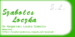 szabolcs loczka business card